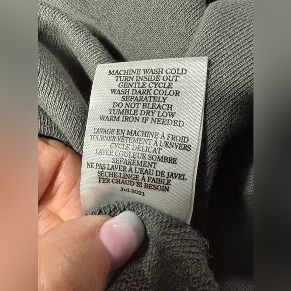 REVOLVE Z Supply NWT Ruffle Henley Maxi Dress Charcoal Gray Long Sleeve, Medium. - Picture 14 of 14